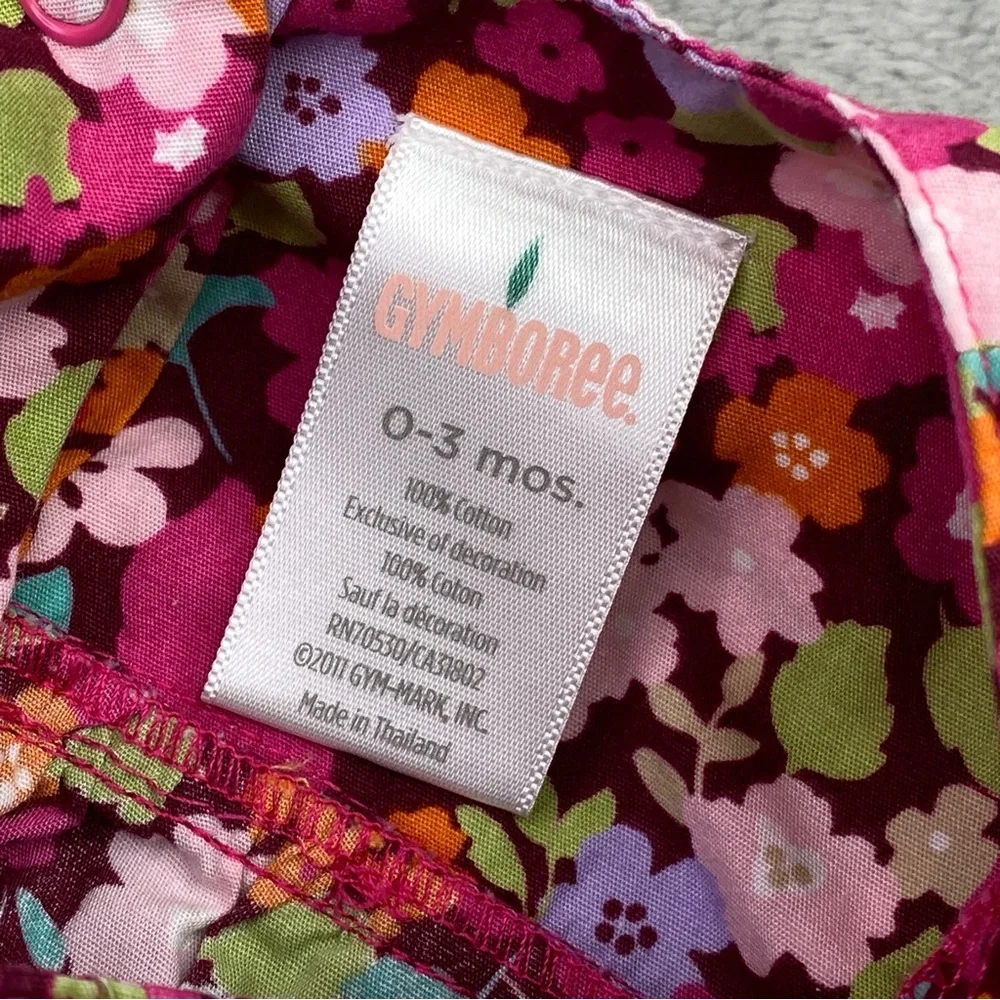 Gymboree Floral Shirt and Matching Pants Size 0-3 Months - Picture 2 of 5